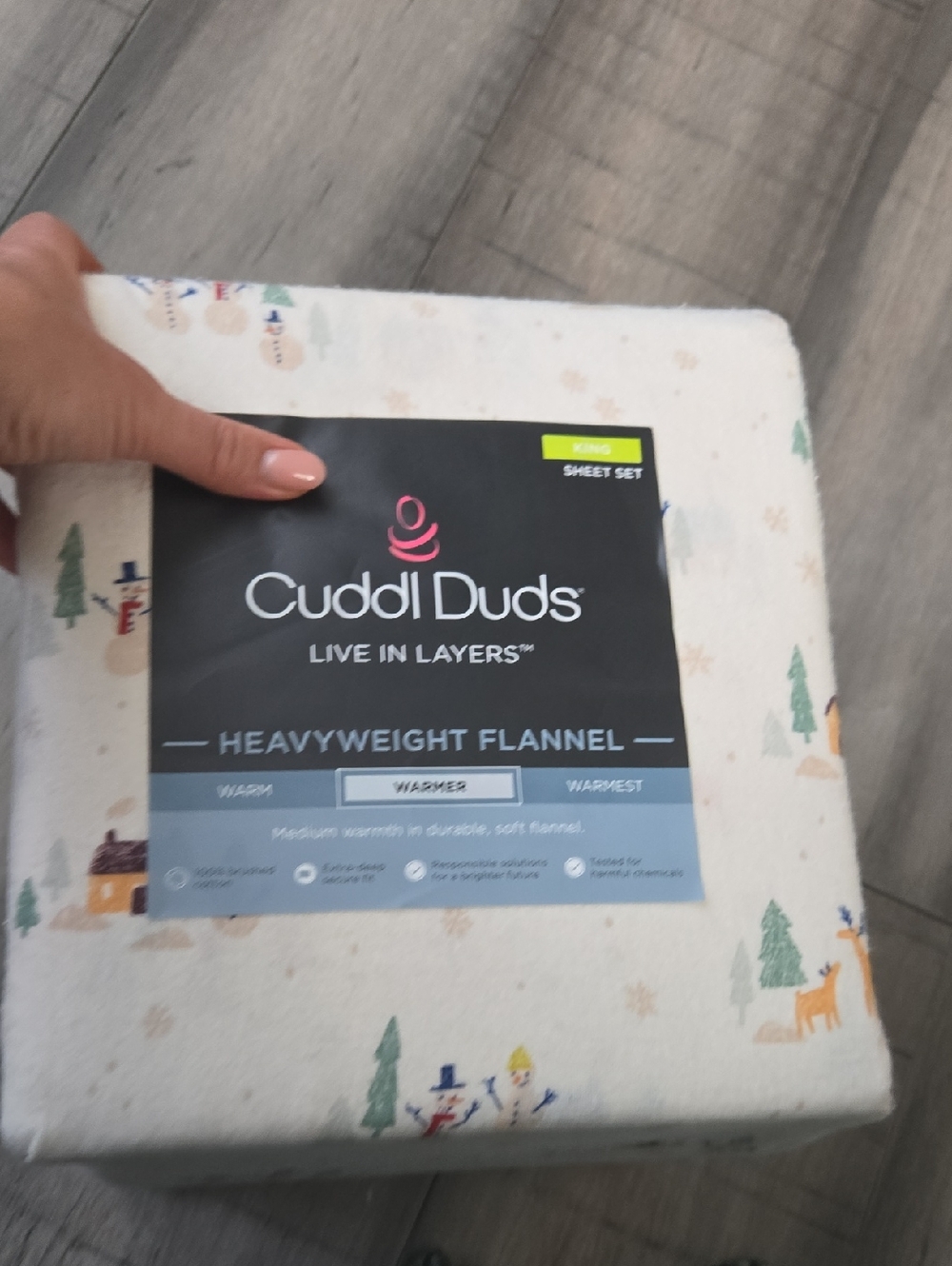 Cuddl Duds Heavyweight Flannel Sheet Set - 100%Cotton